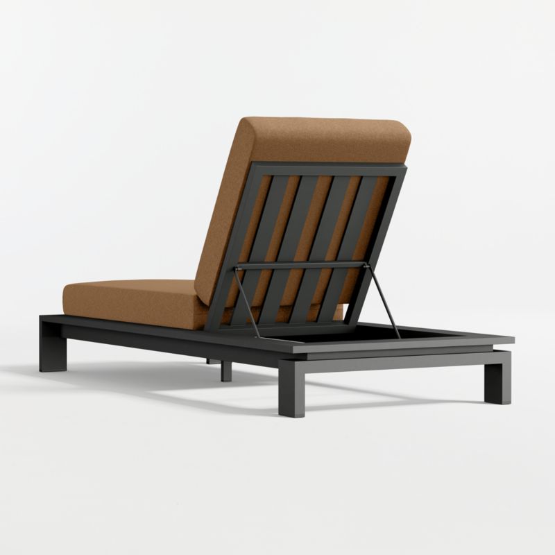 Walker Metal Outdoor Sun Lounger with Cast Teak Sunbrella ® Cushion - image 7 of 9