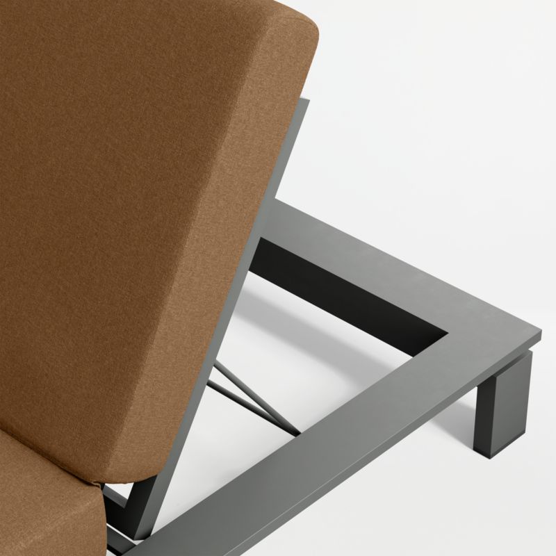 Walker Metal Outdoor Sun Lounger with Cast Teak Sunbrella ® Cushion - image 8 of 9