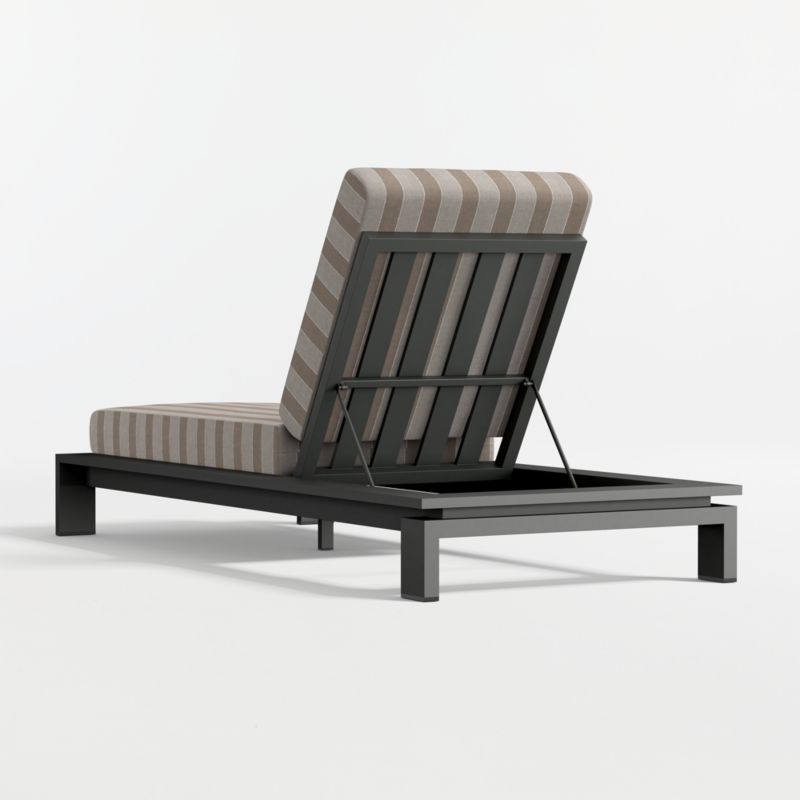 Walker Metal Outdoor Sun Lounger with Range Dune Stripe Sunbrella ® Cushion - image 7 of 9