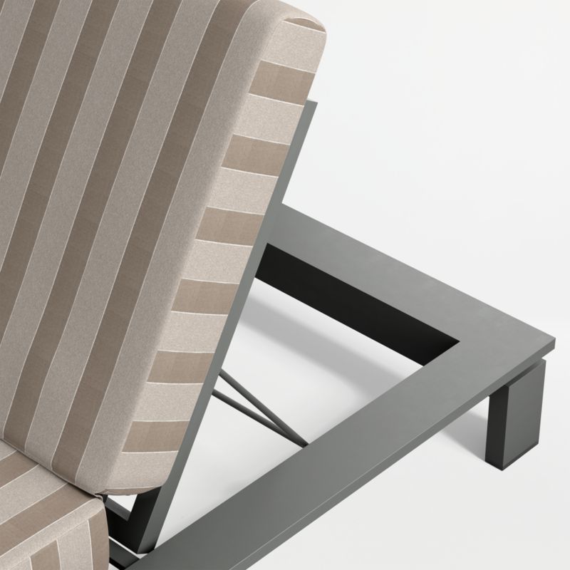 Walker Metal Outdoor Sun Lounger with Range Dune Stripe Sunbrella ® Cushion - image 8 of 9