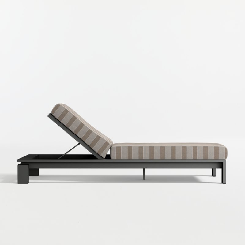 Walker Metal Outdoor Sun Lounger with Range Dune Stripe Sunbrella ® Cushion - image 5 of 9