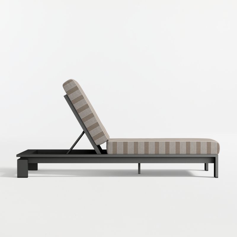 Walker Metal Outdoor Sun Lounger with Range Dune Stripe Sunbrella ® Cushion - image 4 of 9