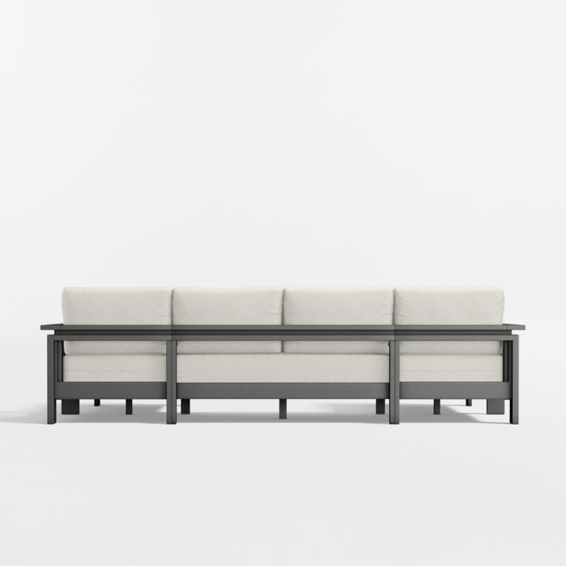 Walker Metal Double-Chaise Outdoor U-Shaped Sectional Sofa with Canvas Natural Sunbrella ® Cushions - image 8 of 9