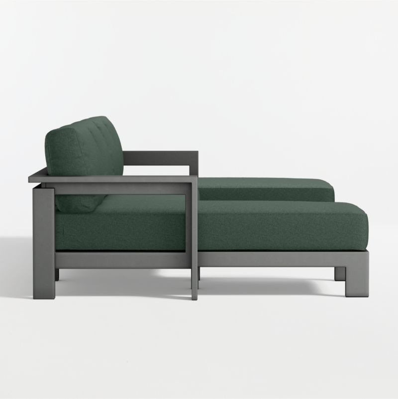 Walker Metal Double-Chaise Outdoor U-Shaped Sectional Sofa with Cast Ivy Sunbrella ® Cushions - image 7 of 9