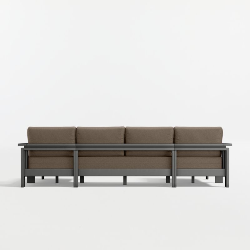 Walker Metal Double-Chaise Outdoor U-Shaped Sectional Sofa with Cast Shale Sunbrella ® Cushions - image 8 of 9