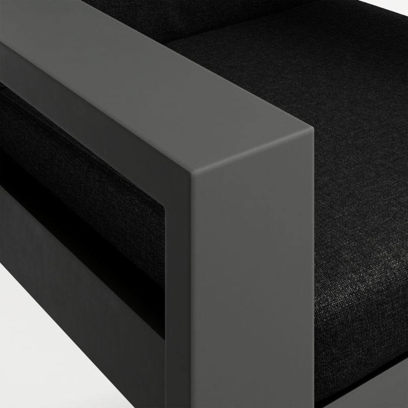 Walker Metal Outdoor Dining Armchair with Canvas Black Sunbrella ® Cushions - image 11 of 11