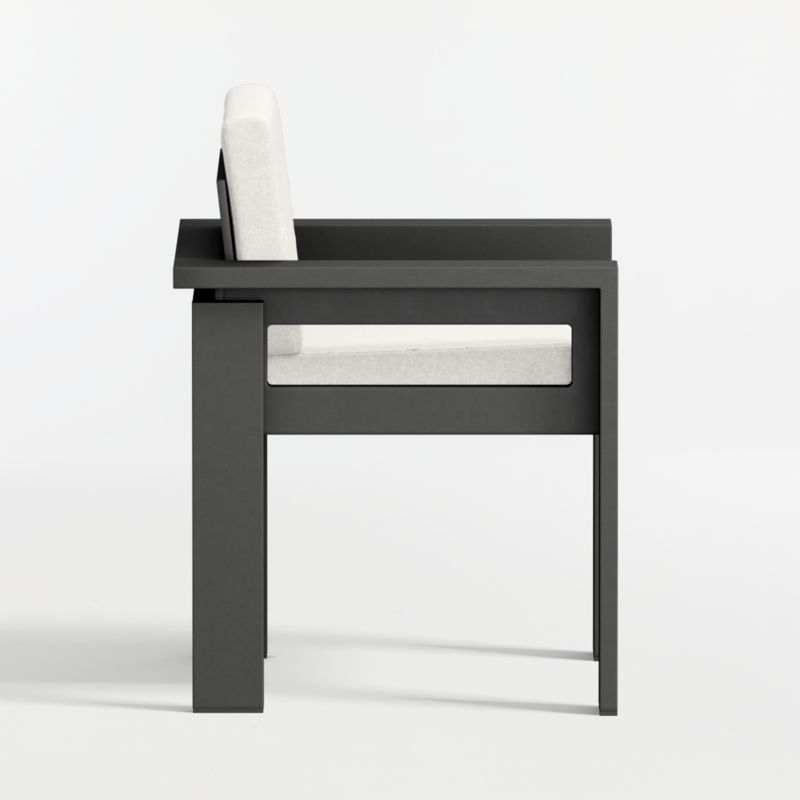 Walker Metal Outdoor Dining Armchair with Canvas Canvas Sunbrella ® Cushions - image 8 of 10