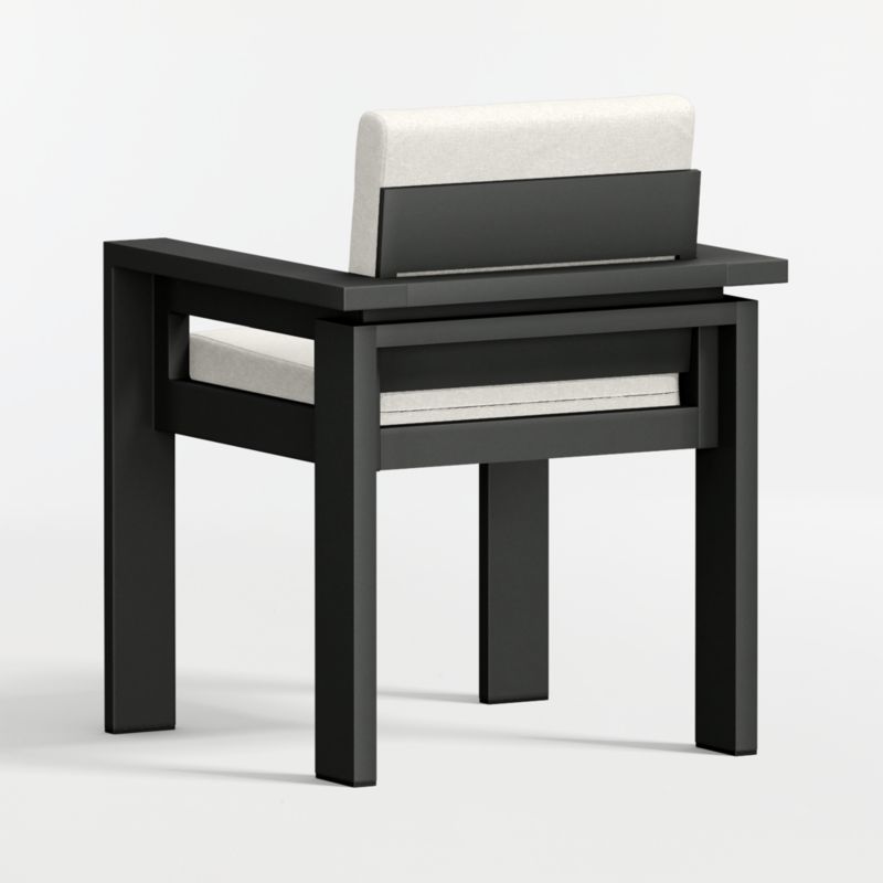 Walker Metal Outdoor Dining Armchair with Canvas Natural Sunbrella ® Cushions - image 9 of 10