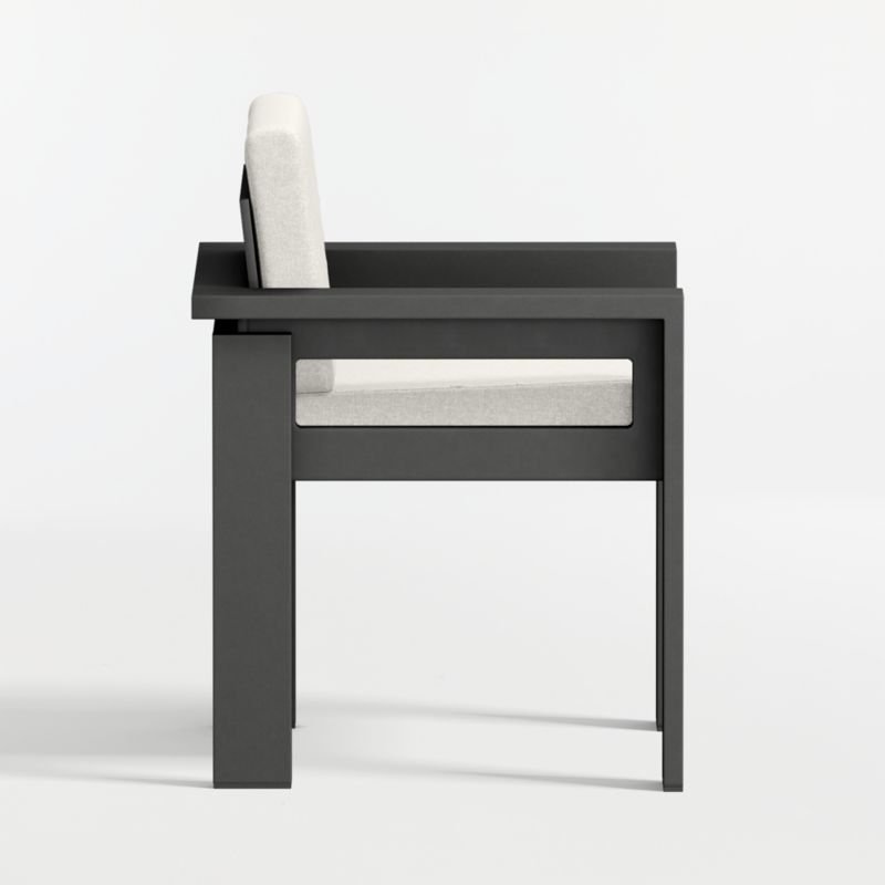 Walker Metal Outdoor Dining Armchair with Canvas Natural Sunbrella ® Cushions - image 8 of 10