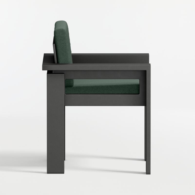 Walker Metal Outdoor Dining Armchair with Cast Ivy Sunbrella ® Cushions - image 8 of 10