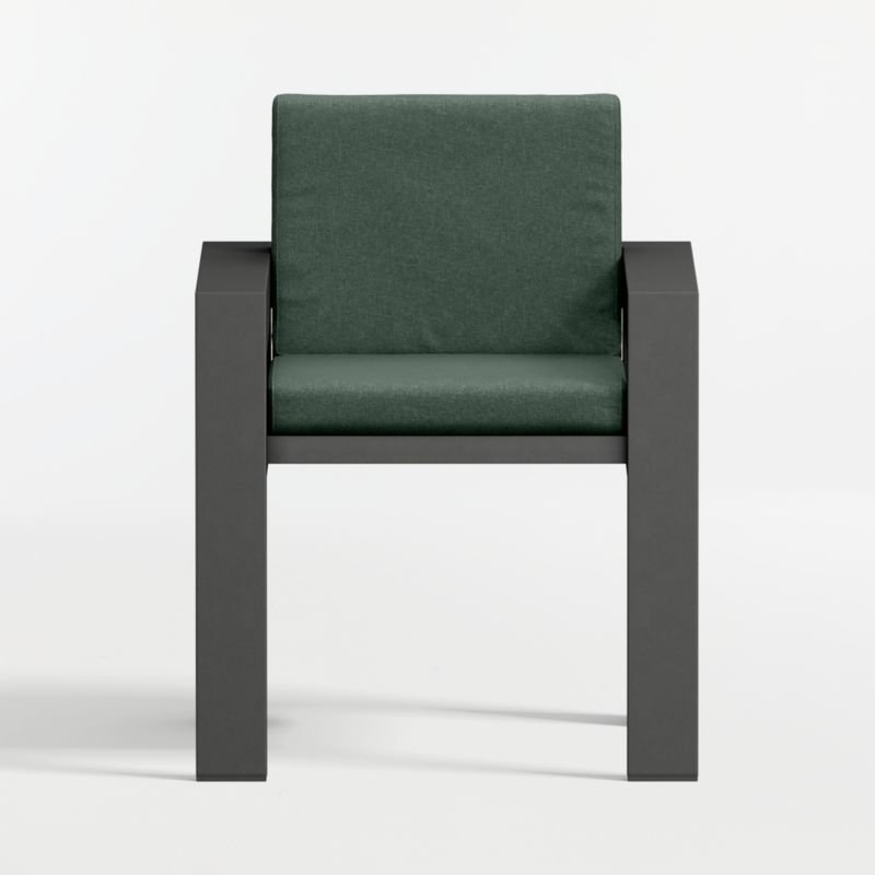 Walker Metal Outdoor Dining Armchair with Cast Ivy Sunbrella ® Cushions - image 7 of 10