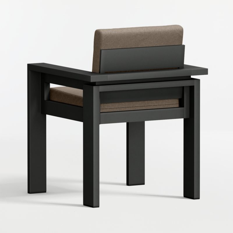 Walker Metal Outdoor Dining Armchair with Cast Shale Sunbrella ® Cushions - image 9 of 10