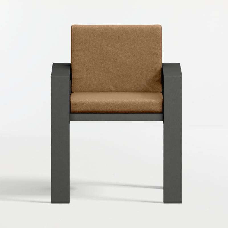 Walker Metal Outdoor Dining Armchair with Cast Teak Sunbrella ® Cushions - image 8 of 11