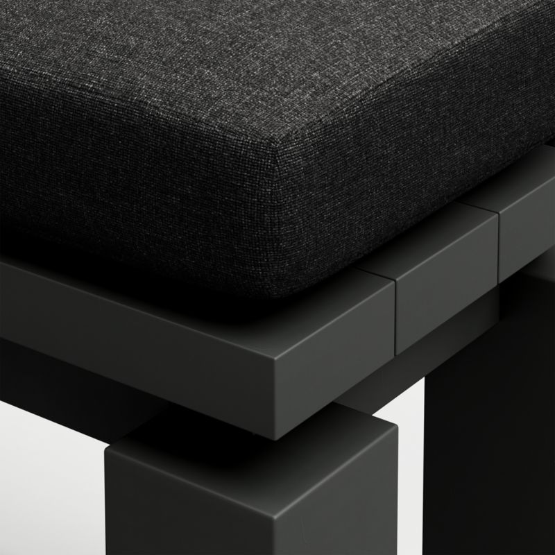 Walker Metal Outdoor Dining Bench with Canvas Black Sunbrella ® Cushion - image 8 of 8