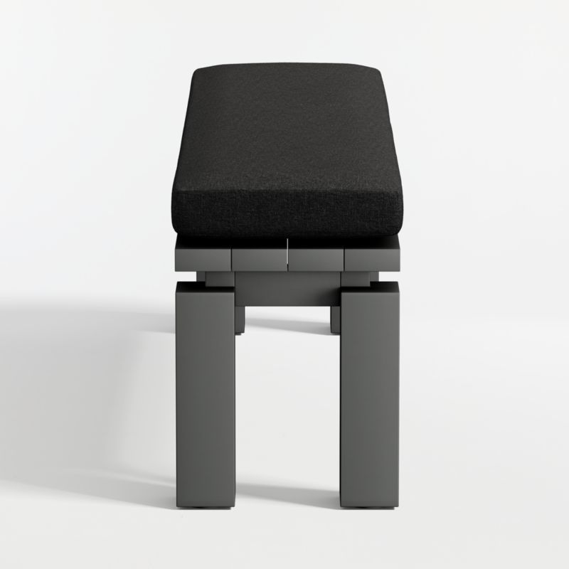 Walker Metal Outdoor Dining Bench with Canvas Black Sunbrella ® Cushion - image 7 of 8