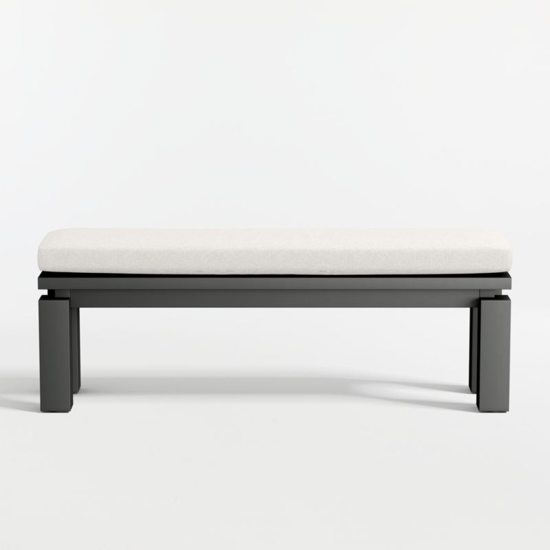 Walker Metal Outdoor Dining Bench with Canvas Canvas Sunbrella ® Cushion - image 6 of 8