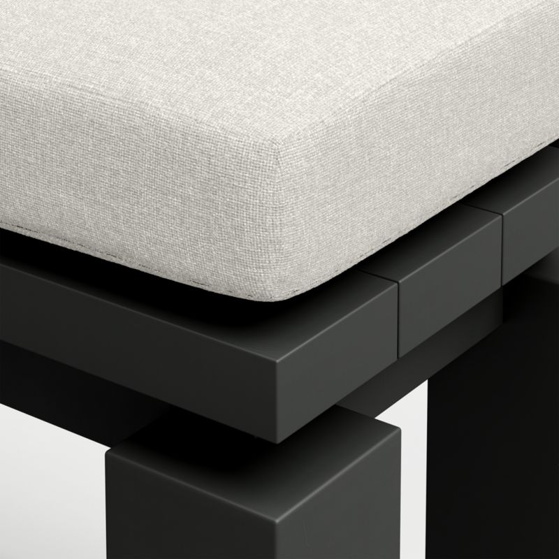 Walker Metal Outdoor Dining Bench with Canvas Natural Sunbrella ® Cushion - image 7 of 7