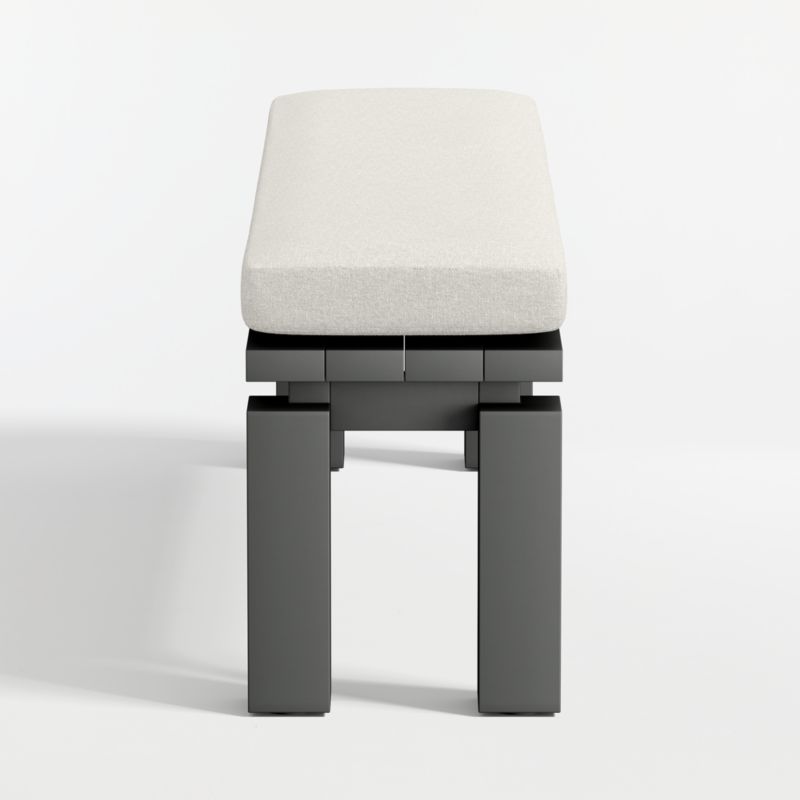 Walker Metal Outdoor Dining Bench with Canvas Natural Sunbrella ® Cushion - image 6 of 7