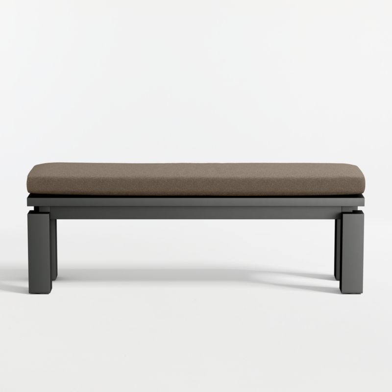 Walker Metal Outdoor Dining Bench with Cast Shale Sunbrella ® Cushion - image 6 of 8