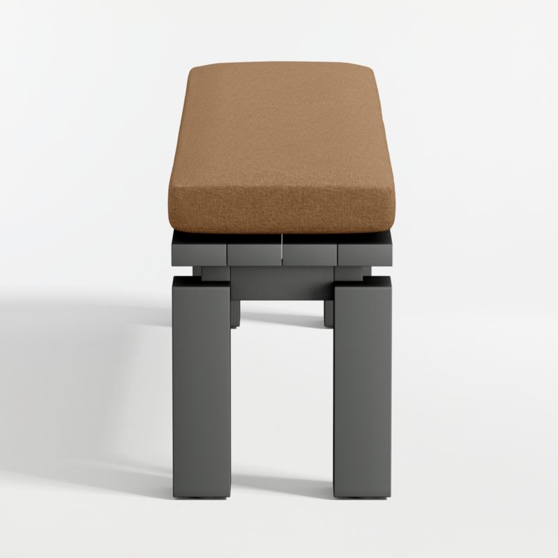 Walker Metal Outdoor Dining Bench with Cast Teak Sunbrella ® Cushion - image 7 of 8