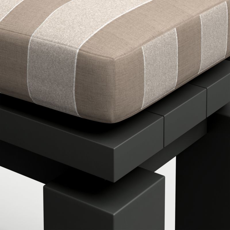 Walker Metal Outdoor Dining Bench with Range Dune Stripe Sunbrella ® Cushion - image 8 of 8