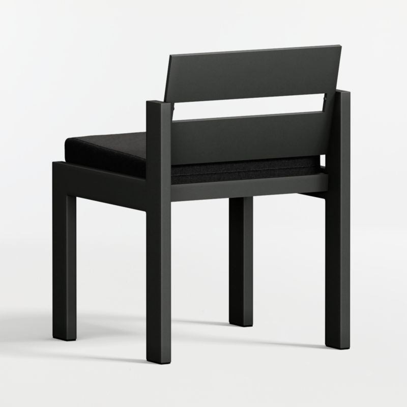 Walker Metal Outdoor Dining Chair with Canvas Black Sunbrella ® Cushions - image 12 of 14