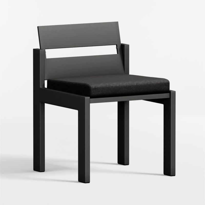 Walker 96"-144" Metal Extendable Outdoor Dining Table Set with Canvas Black Sunbrella ® Cushions - image 10 of 10