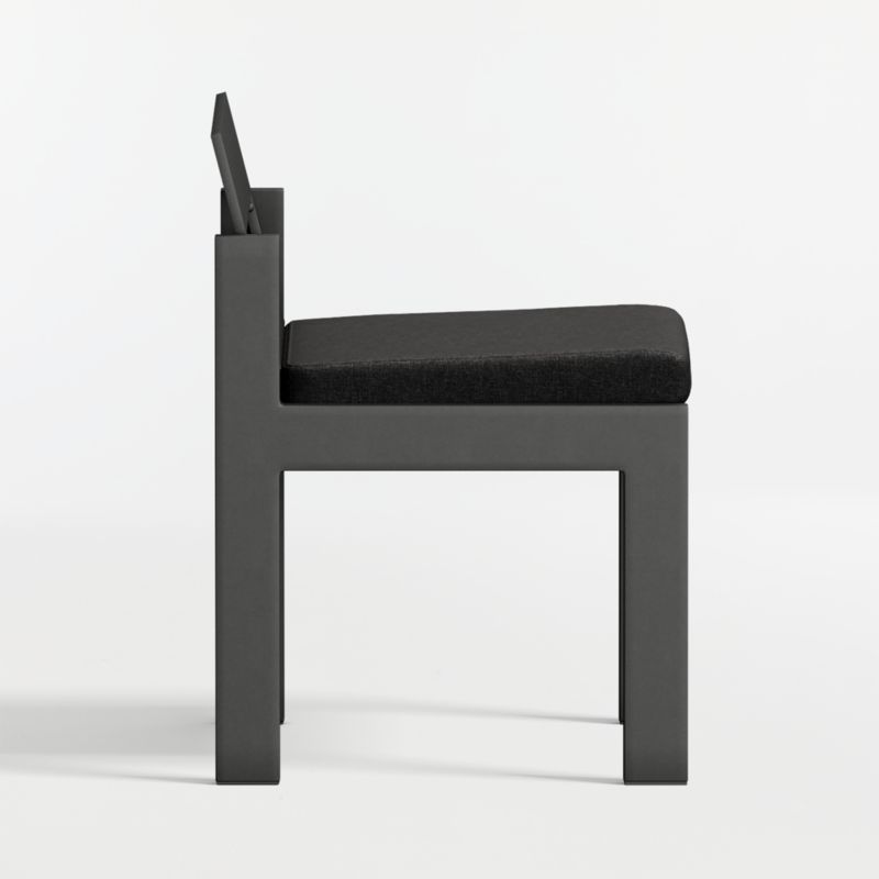 Walker Metal Outdoor Dining Chair with Canvas Black Sunbrella ® Cushions - image 11 of 14