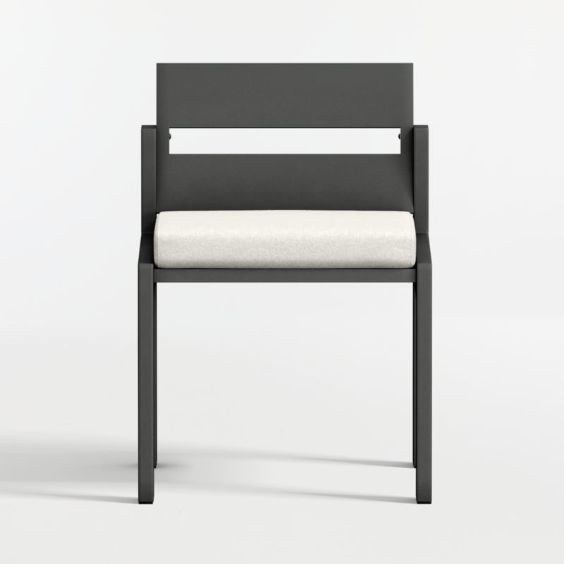 Walker Metal Outdoor Dining Chair with Canvas Natural Sunbrella ® Cushions - image 7 of 10