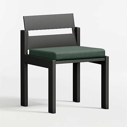 Walker Metal Outdoor Dining Chair with Cast Ivy Sunbrella ® Cushions