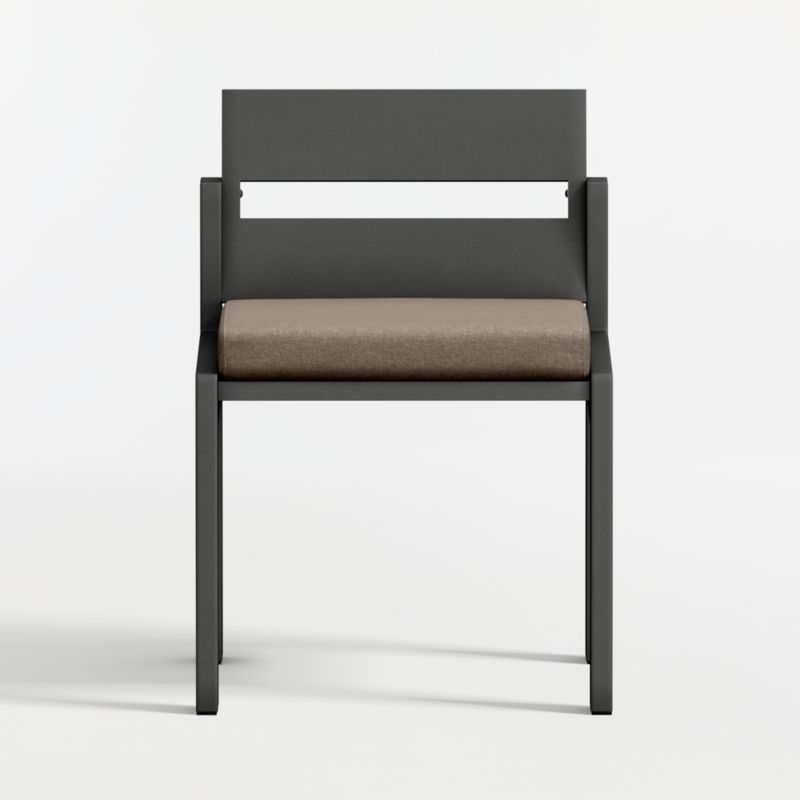 Walker Metal Outdoor Dining Chair with Cast Shale Sunbrella ® Cushions - image 10 of 13