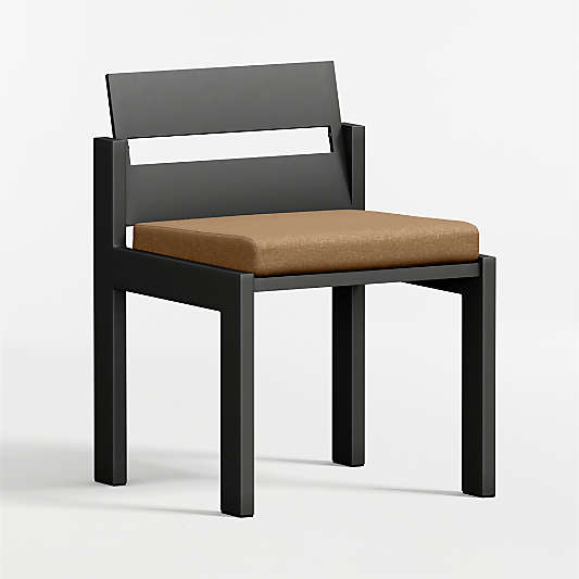 Walker Metal Outdoor Dining Chair with Cast Teak Sunbrella ® Cushions