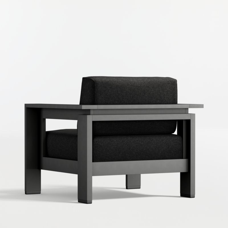 Walker Metal Outdoor Lounge Chair with Canvas Black Sunbrella ® Cushions - image 12 of 12