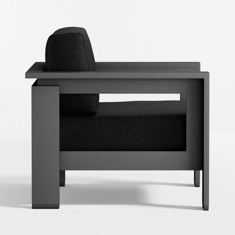 Walker Metal Outdoor Lounge Chair with Canvas Black Sunbrella ® Cushions - image 11 of 12