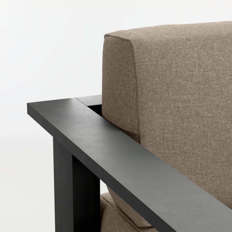 Walker Metal 3-Piece Outdoor Sectional Sofa with Cast Shale Sunbrella ® Cushions