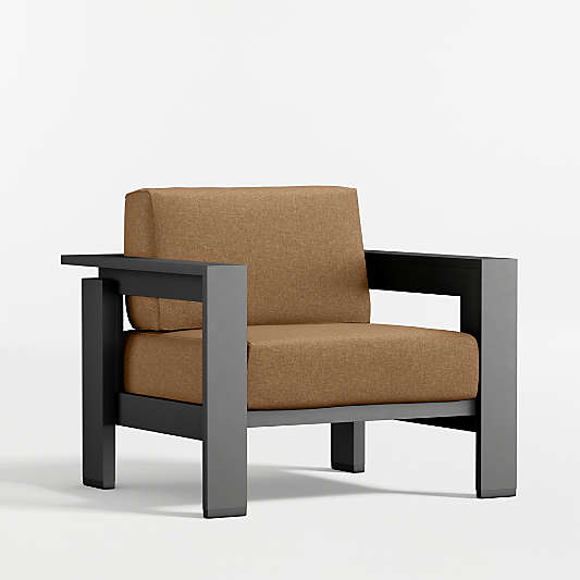 Walker Metal Outdoor Lounge Chair with Cast Teak Sunbrella ® Cushions