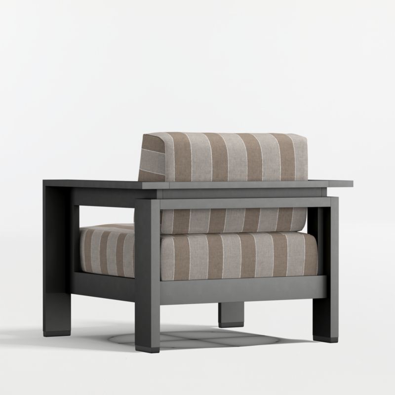 Walker Metal Outdoor Lounge Chair with Range Dune Stripe Sunbrella ® Cushions - image 11 of 11