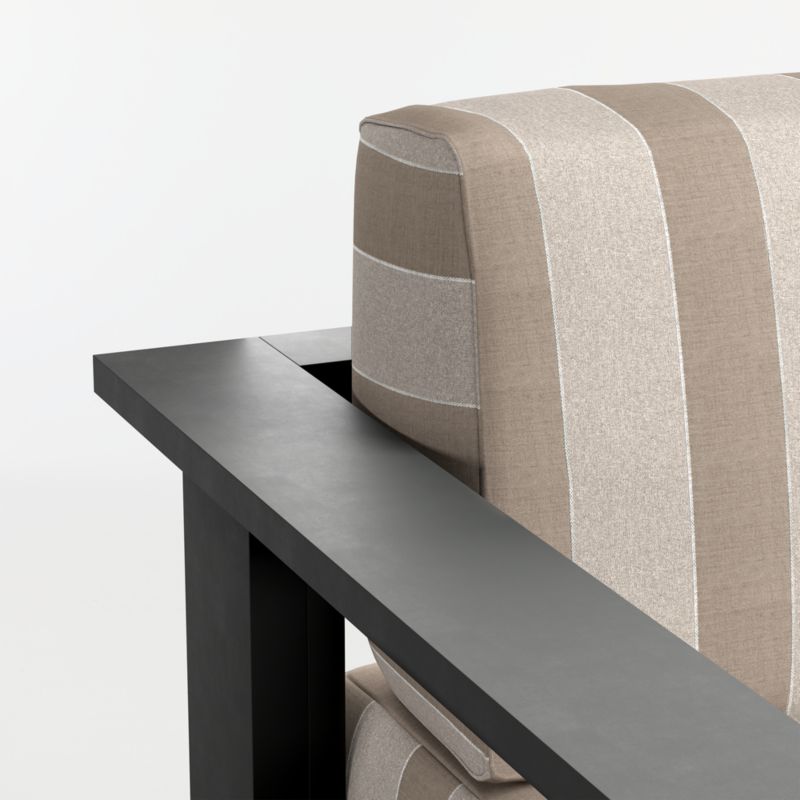 Walker Metal Outdoor Lounge Chair with Range Dune Stripe Sunbrella ® Cushions - image 13 of 12