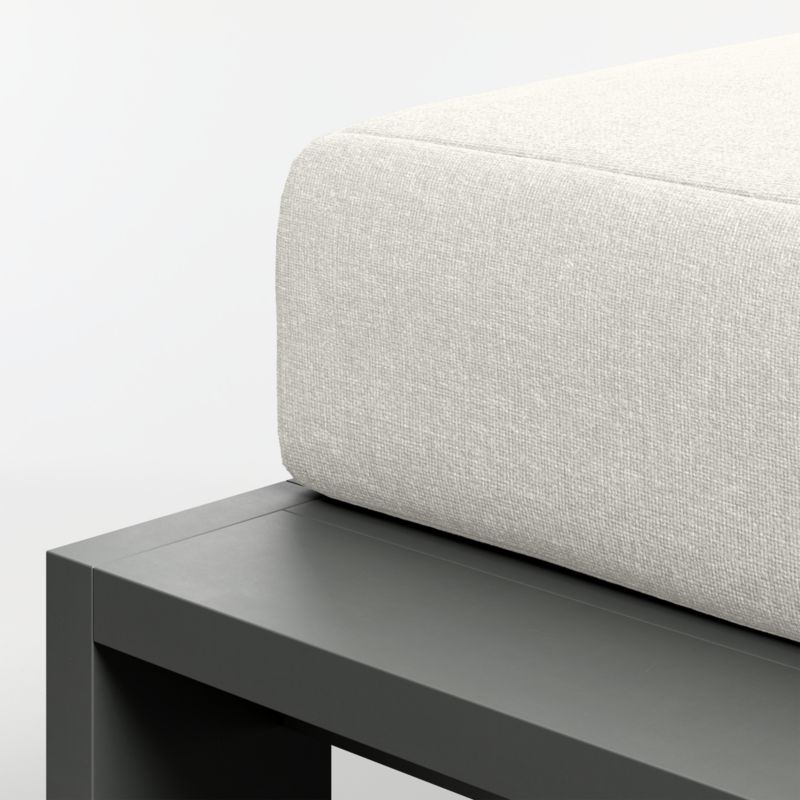 Walker Metal Outdoor Ottoman with Canvas Natural Sunbrella ® Cushion - image 8 of 8