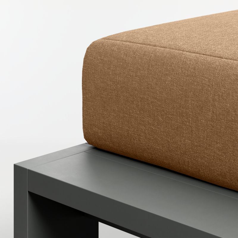 Walker Metal Outdoor Ottoman with Cast Teak Sunbrella ® Cushion - image 8 of 8