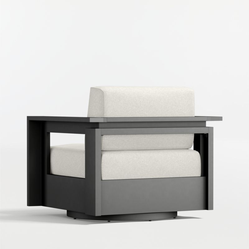 Walker Metal Outdoor Swivel Lounge Chair with Canvas Natural Sunbrella ® Cushions - image 14 of 15