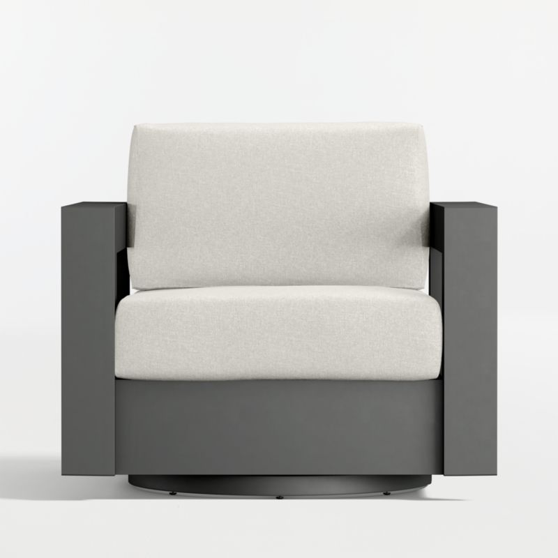 Walker Metal Outdoor Swivel Lounge Chair with Canvas Natural Sunbrella ® Cushions - image 12 of 15