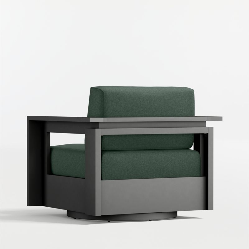 Walker Metal Outdoor Swivel Lounge Chair with Cast Ivy Sunbrella ® Cushions - image 14 of 15