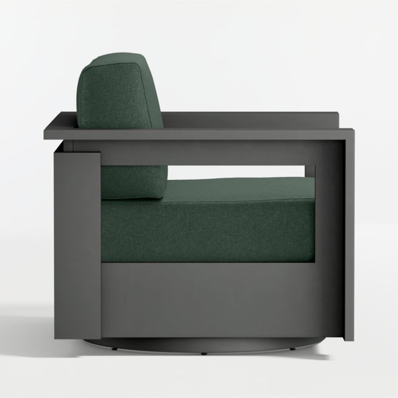 Walker Metal Outdoor Swivel Lounge Chair with Cast Ivy Sunbrella ® Cushions - image 13 of 15