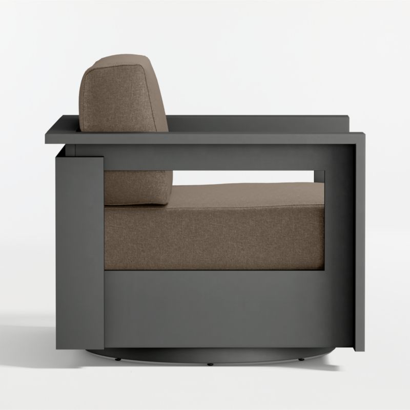 Walker Metal Outdoor Swivel Lounge Chair with Cast Shale Sunbrella ® Cushions - image 13 of 15