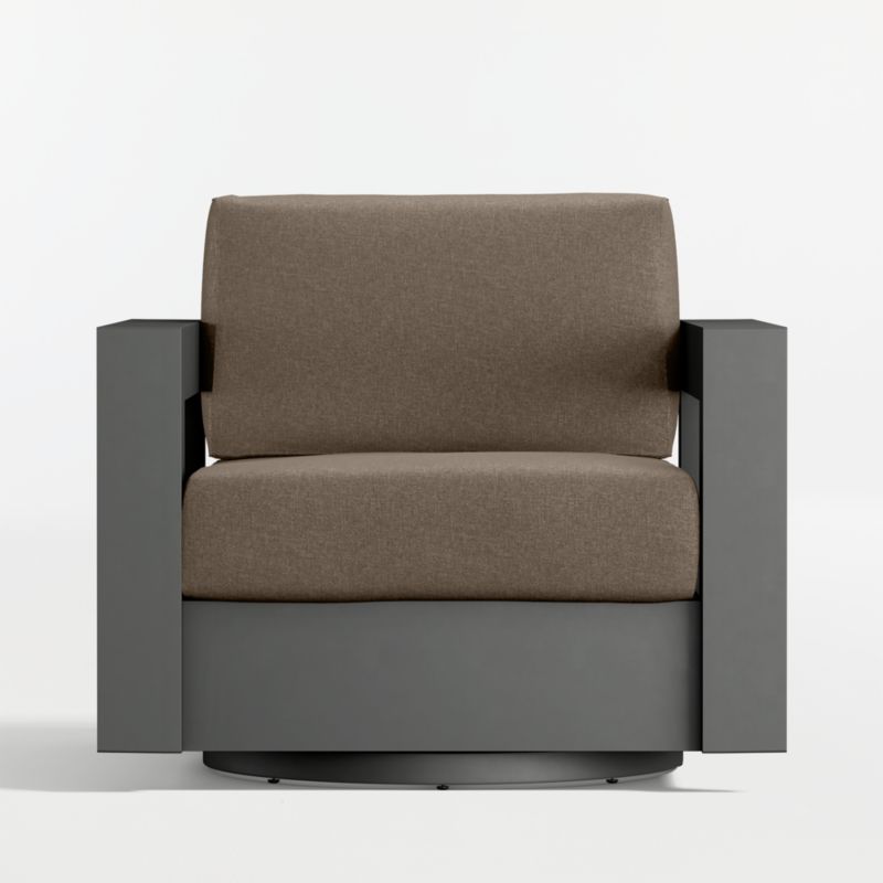 Walker Metal Outdoor Swivel Lounge Chair with Cast Shale Sunbrella ® Cushions - image 12 of 15