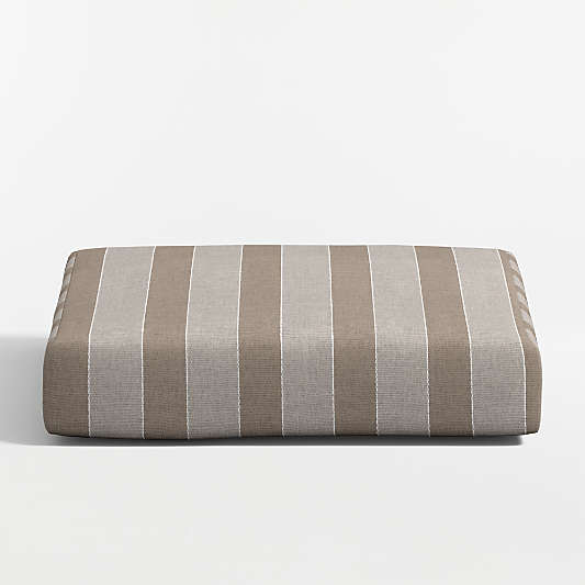 Replacement Walker Range Dune Stripe Sunbrella ® Outdoor Ottoman Cushion