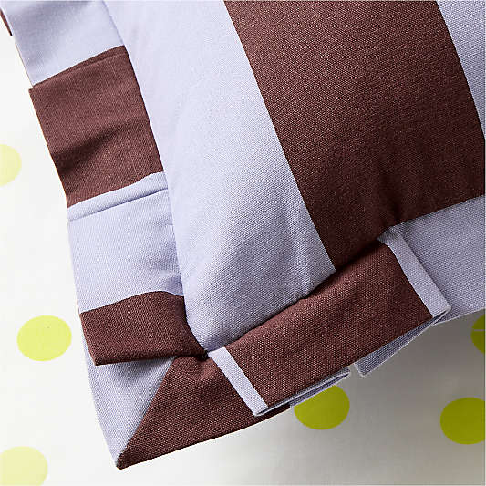 Wimbledon Purple Stripe Pleated Edge Lumbar Pillow by Venus Williams
