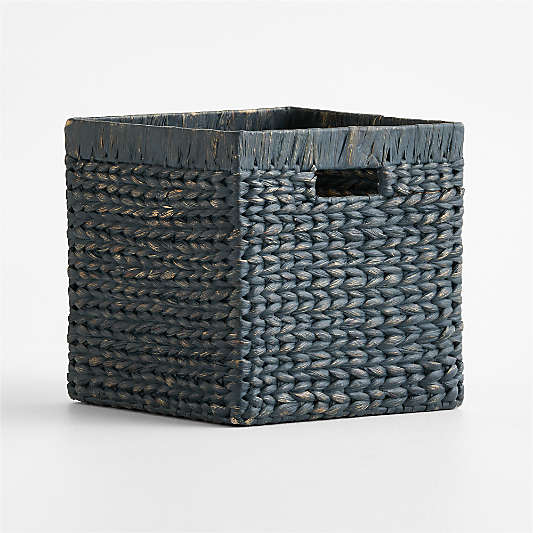 Wonderful Wicker Blue 11" Kids Storage Basket