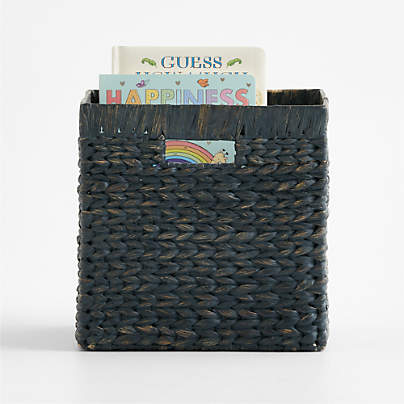 Wonderful Wicker Blue 11" Kids Storage Basket